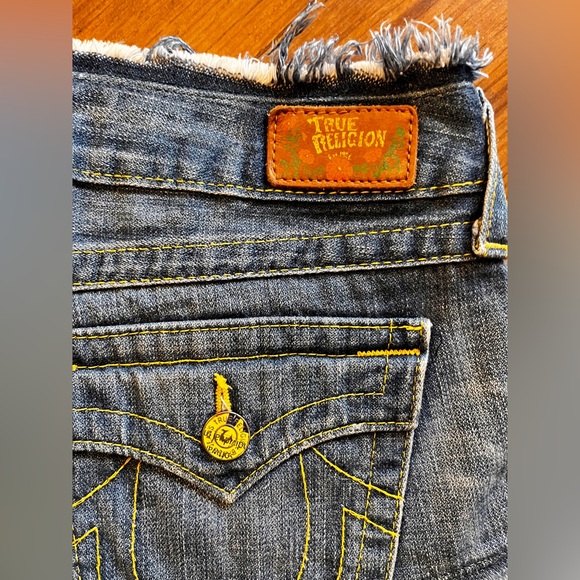 True Religion Love & Haight Joey Denim Cutoff Shorts 30 RARE! - Picture 9 of 16